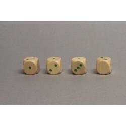 Dado d6 16mm legno (1-2-3-faccia vuota)