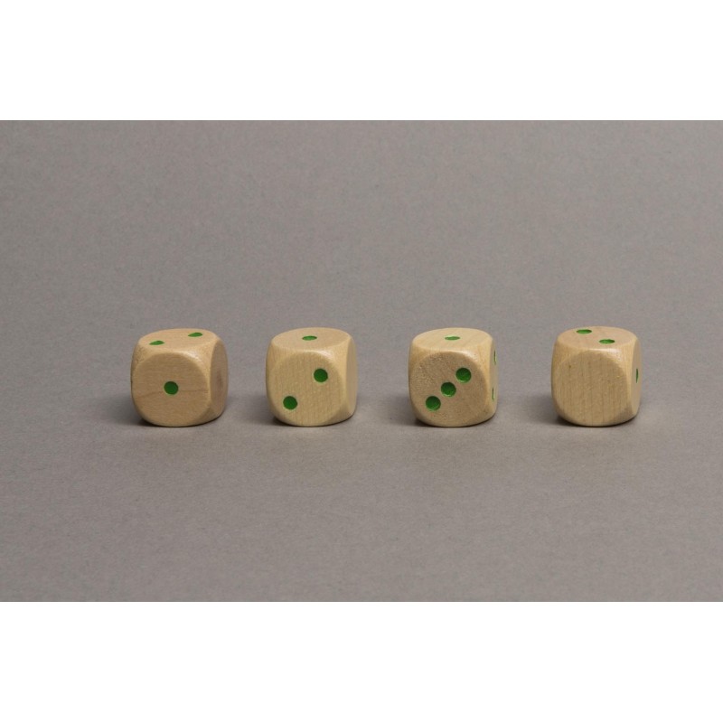 Dado d6 16mm legno (1-2-3-faccia vuota) - accessorio per giochi