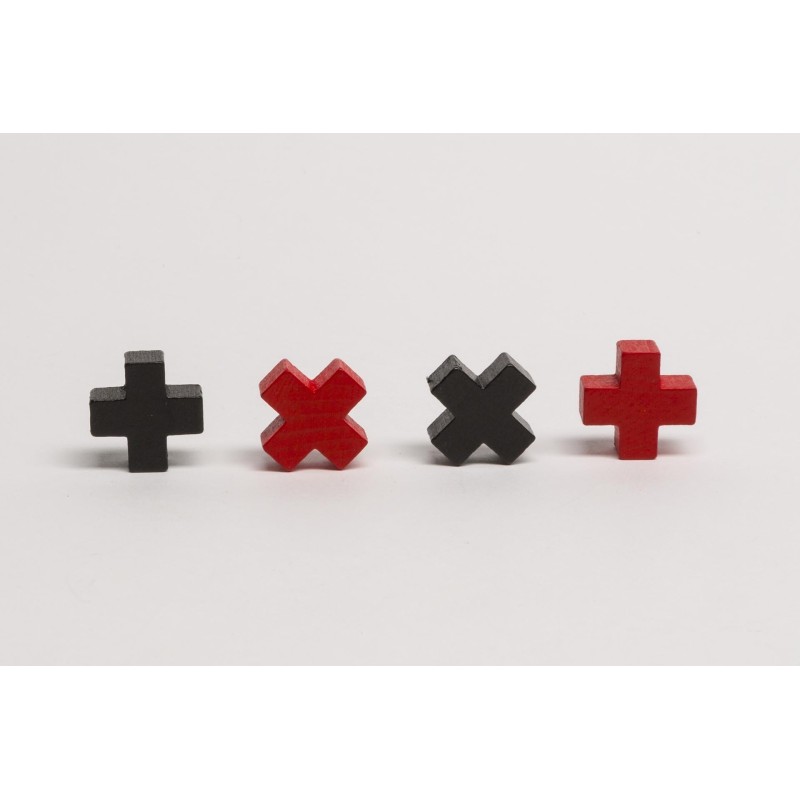 Token croce 20x20x8mm rosso - accessorio per giochi