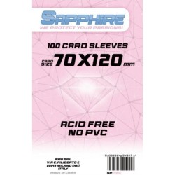 70x120 mm bustine protettive trasparenti Sapphire PINK (100 bustine)