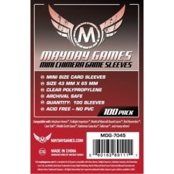 43x65 mm bustine protettive MayDay (Chimera RED) - 100 bustine MDG7045