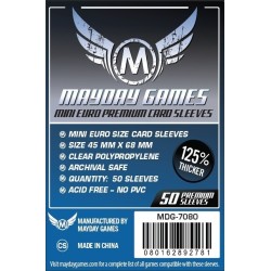 45x68 mm bustine protettive trasparenti MayDay (Premium Euro mini BLUE) - 50 bustine MDG7080
