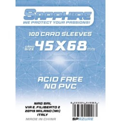 45x68 mm bustine protettive trasparenti Sapphire AZZURRO (100 bustine)(mini BLU)