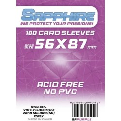 56x87 mm bustine protettive trasparenti Sapphire VIOLA (100 bustine)(Purple)