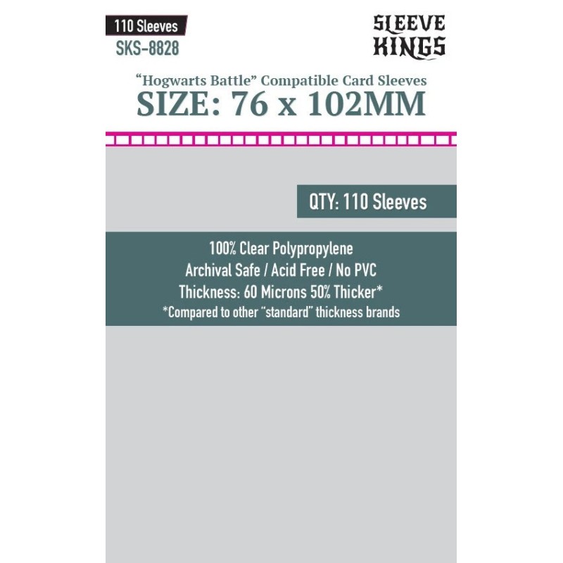 76x102 mm bustine protettive Sleeve Kings Hogwart Battle (110) - SKS8828 - accessorio per giochi