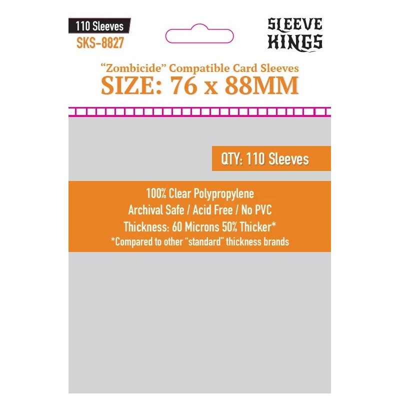 76x88 mm bustine protettive trasparenti Sleeve Kings - 110 bustine SKS8827 - accessorio per giochi