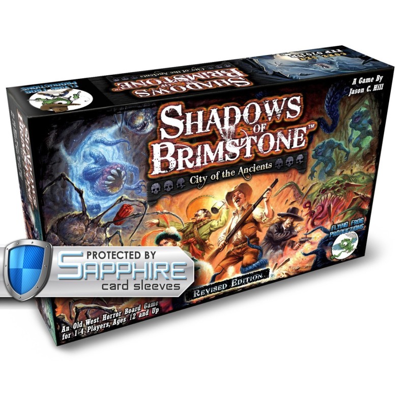 SAFEGAME City of the Ancients Revised: Shadows of Brimstone + bustine protettive - gioco da tavolo