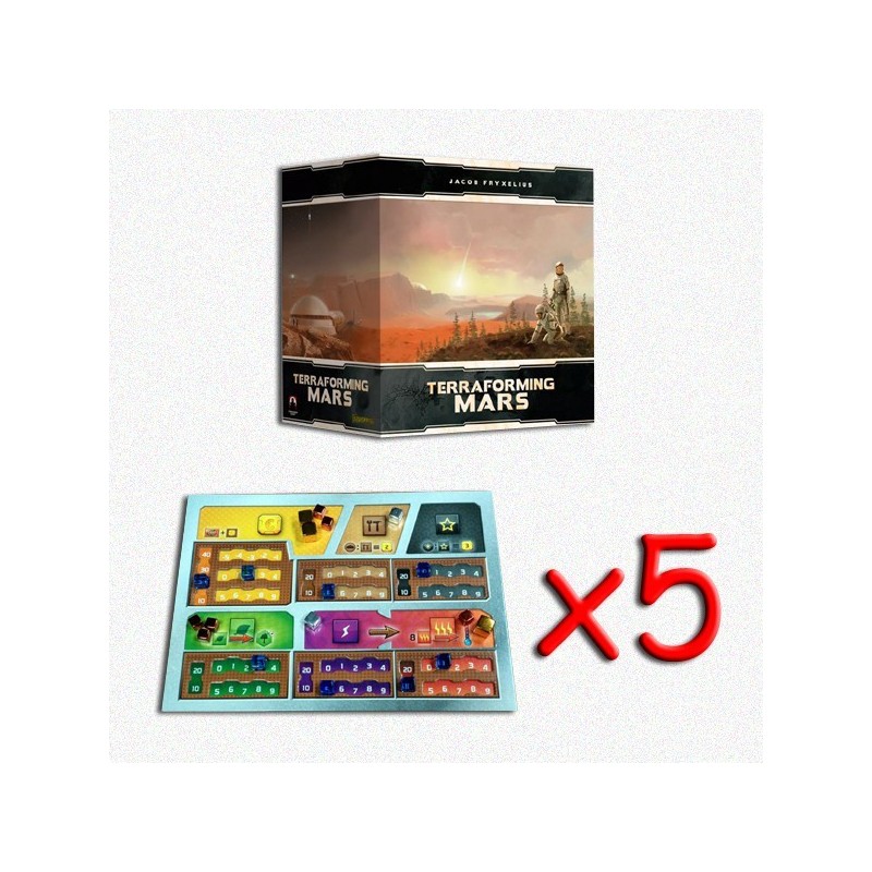 BUNDLE Terraforming Mars ITA: Big Box (3D Tiles) + Plance giocatore dual layer - gioco da tavolo