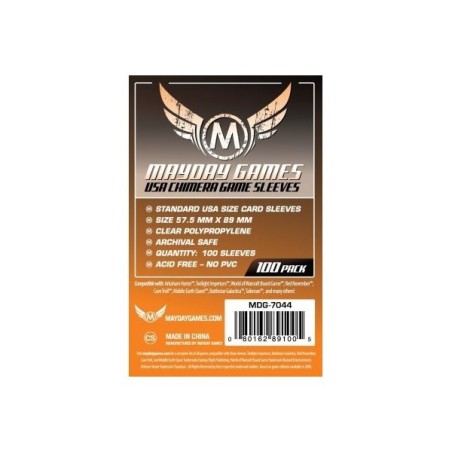 57,5x89 mm bustine protettive MayDay (Chimera ORANGE) - 100 bustine MDG7044