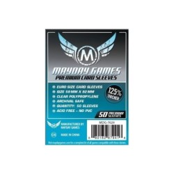 59x92 mm bustine protettive trasparenti MayDay (Premium Euro std BLUE) - 50 bustine MDG7029