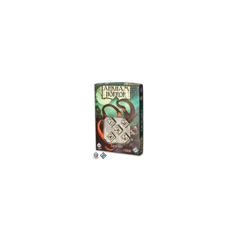 Arkham Horror Diceset (Avorio, numeri neri) - accessorio per giochi