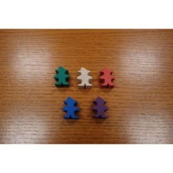 Agricola pedine in legno: 5 Piccoli colorati