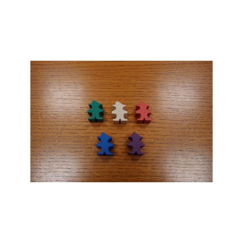 Agricola pedine in legno: 5 Piccoli colorati - accessorio per giochi