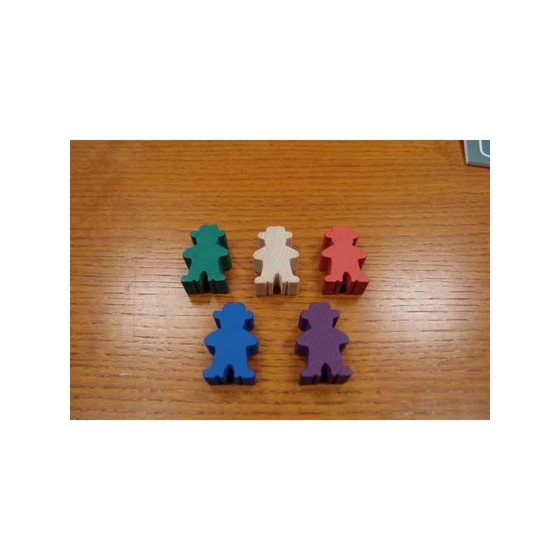 Agricola pedine in legno: 5 Grandi colorati - accessorio per giochi