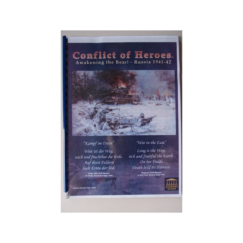 Awakening the Bear! - Russia 1941-1942: Conflict of Heroes - Regolamento a colori rilegato - gioco da tavolo