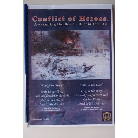 Awakening the Bear! - Russia 1941-1942: Conflict of Heroes - Regolamento a colori rilegato