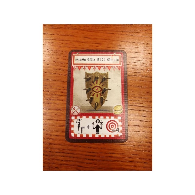 Scudo della Fede Dorato (carta promo Dungeon Fighter) - gioco da tavolo
