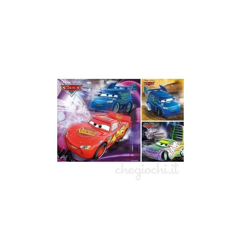Puzzle 3x49 Cars Tutti in pista! Art.093052 - gioco da tavolo