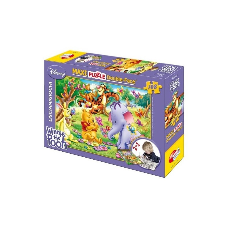 Puzzle 108 pezzi Maxi Double-Face Disney Winnie the Pooh Art.31719 - gioco da tavolo