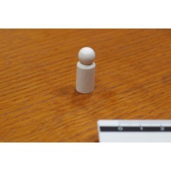 Pedina cilindrica Bianca 10x25mm