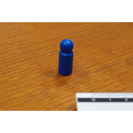 Pedina cilindrica Blu 10x25mm