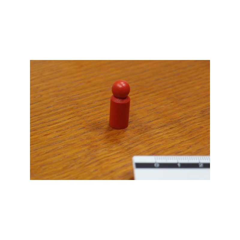 Pedina cilindrica Rossa 10x25mm - accessorio per giochi