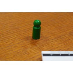 Pedina cilindrica Verde 10x25mm