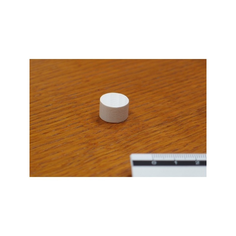 Token cilindrico 15x10mm bianco - accessorio per giochi