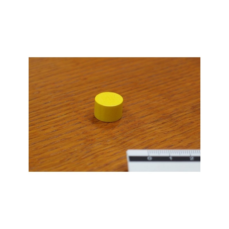 Token cilindrico 15x10mm giallo - accessorio per giochi