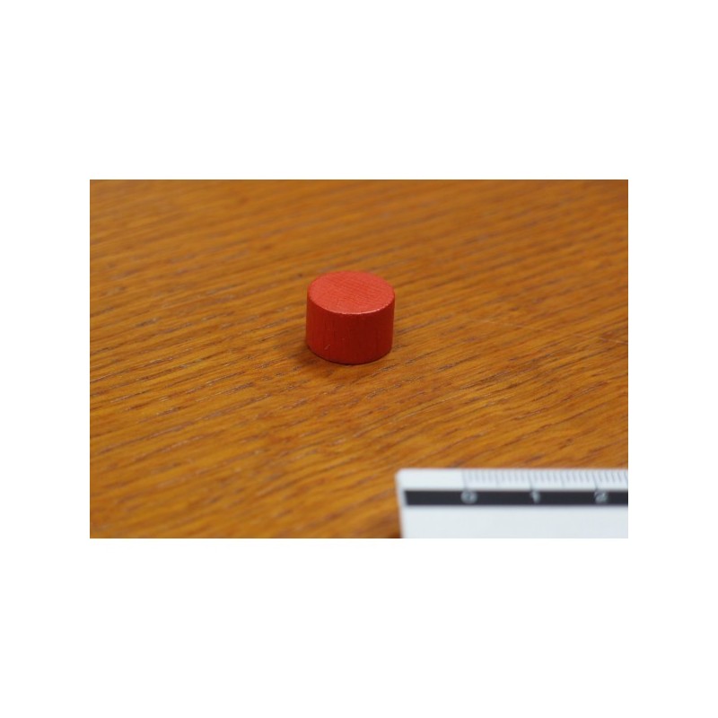 Token cilindrico 15x10mm rosso - accessorio per giochi