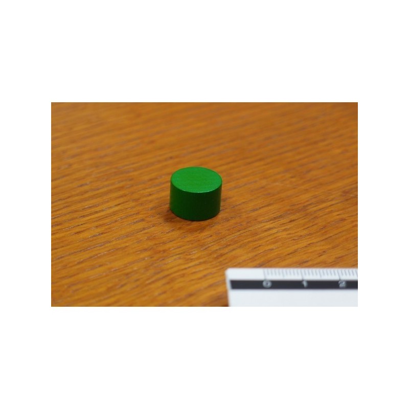 Token cilindrico 15x10mm verde - accessorio per giochi