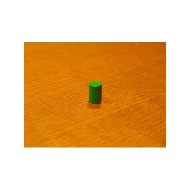 Token cilindrico 10x15 mm verde - accessorio per giochi