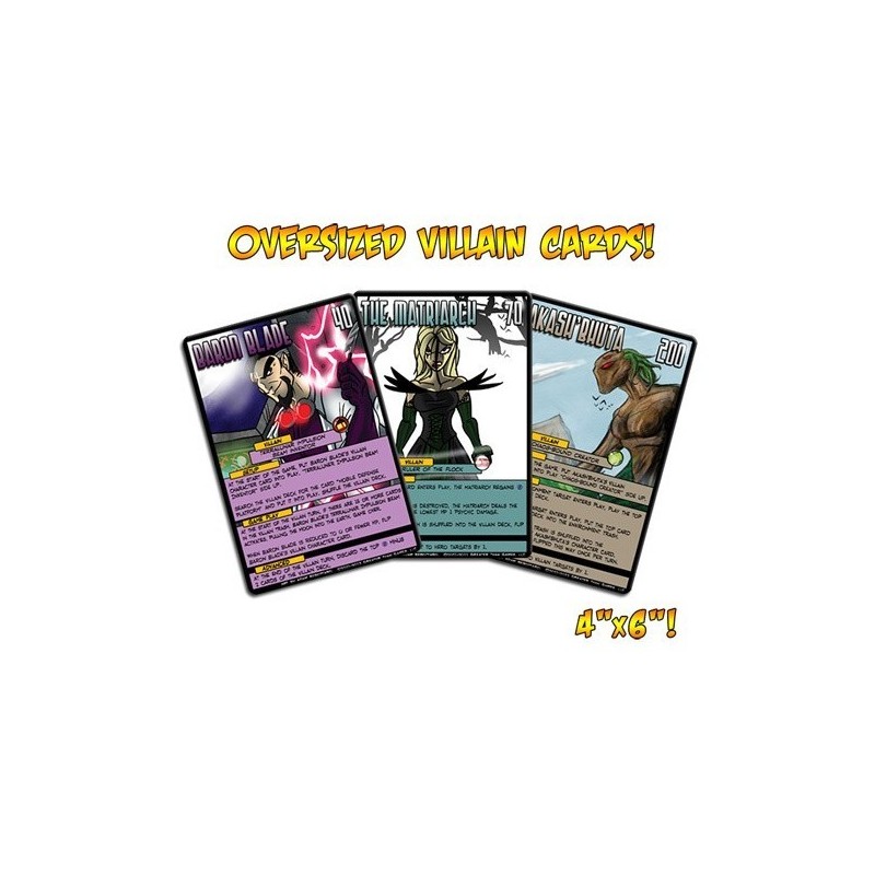 Oversized Villain Cards: Sentinels of the Multiverse (21 carte giganti) - gioco da tavolo