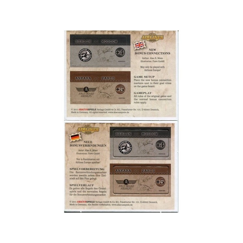 New Bonus Connections: Airlines Europe - gioco da tavolo