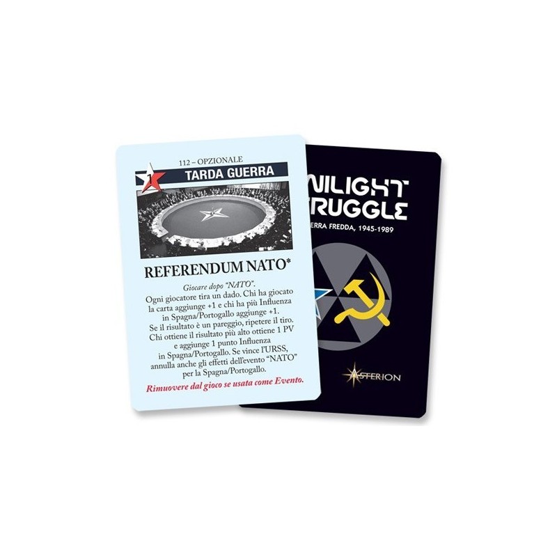 Referendum NATO - Carta promo Twilight Struggle Ed. 2012 - gioco da tavolo