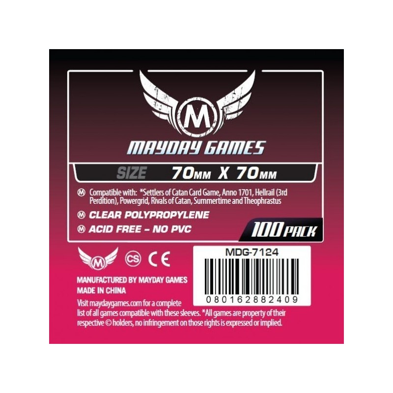 70x70 Bustine protettive trasparenti MayDay MDG7124 - accessorio per giochi