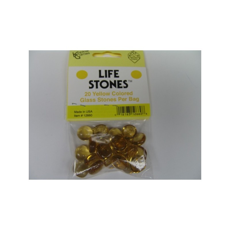 Pietre in vetro ( Life Stones ) Giallo - accessorio per giochi