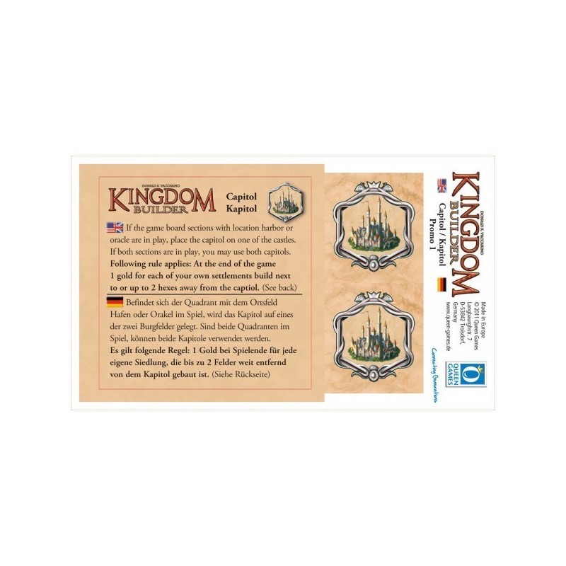 Kingdom Builder: Capitol - gioco da tavolo