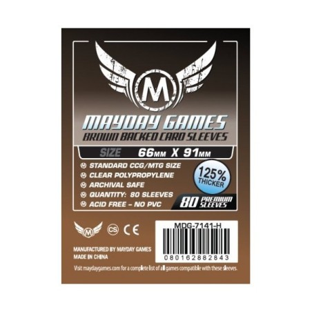 63,5x88 mm (66x91 mm) bustine protettive MayDay retro marrone - 80 bustine MDG7141-H