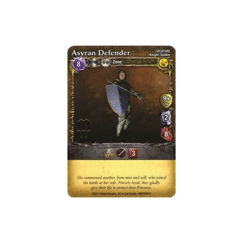 Asyran Defender Promo Card: Mage Wars - gioco da tavolo
