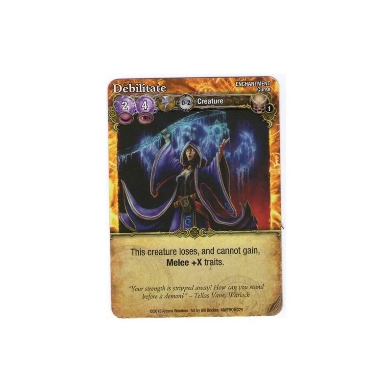 Debilitate Promo Card: Mage Wars - gioco da tavolo