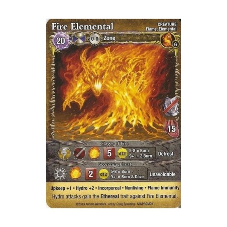 Fire Elemental Promo Card: Mage Wars