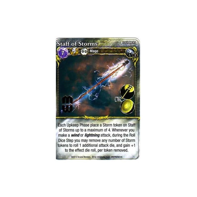 Staff of Storms Promo Card: Mage Wars - gioco da tavolo