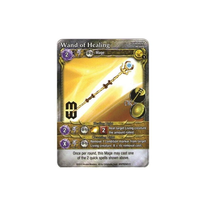 Wand of Healing Promo Card: Mage Wars - gioco da tavolo