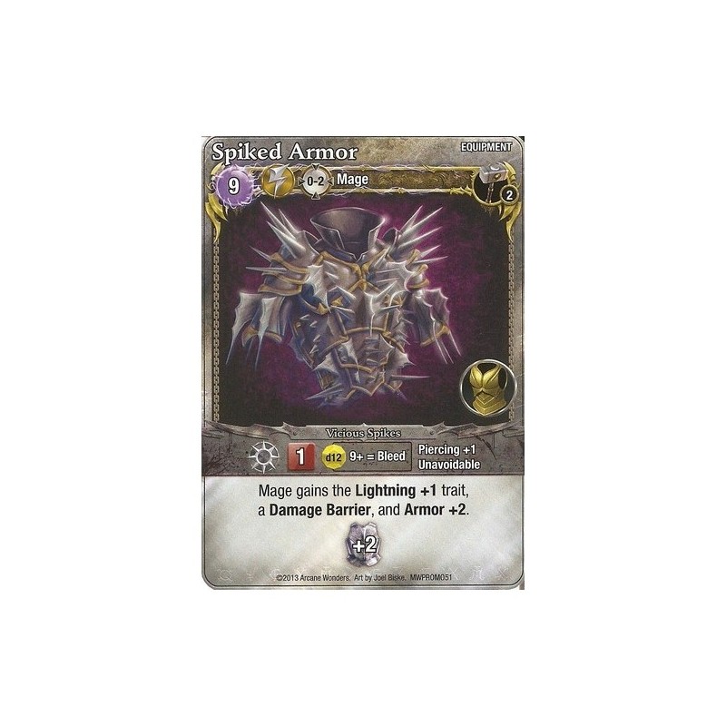 Spiked Armor Promo Card: Mage Wars - gioco da tavolo