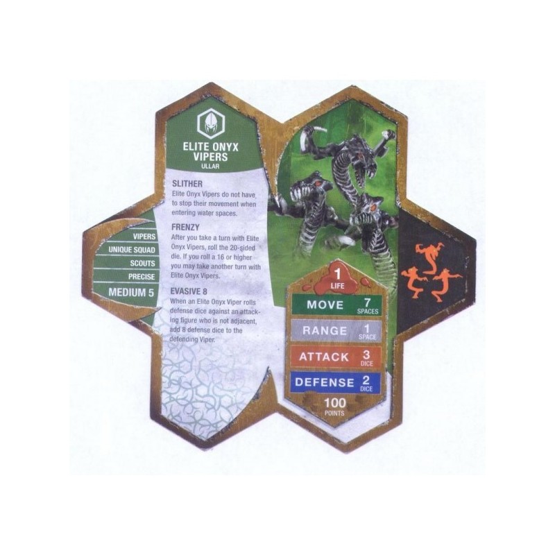 Heroscape - Elite Onyx Vipers (Original Exclusive Wal-Mart Edition) - gioco da tavolo