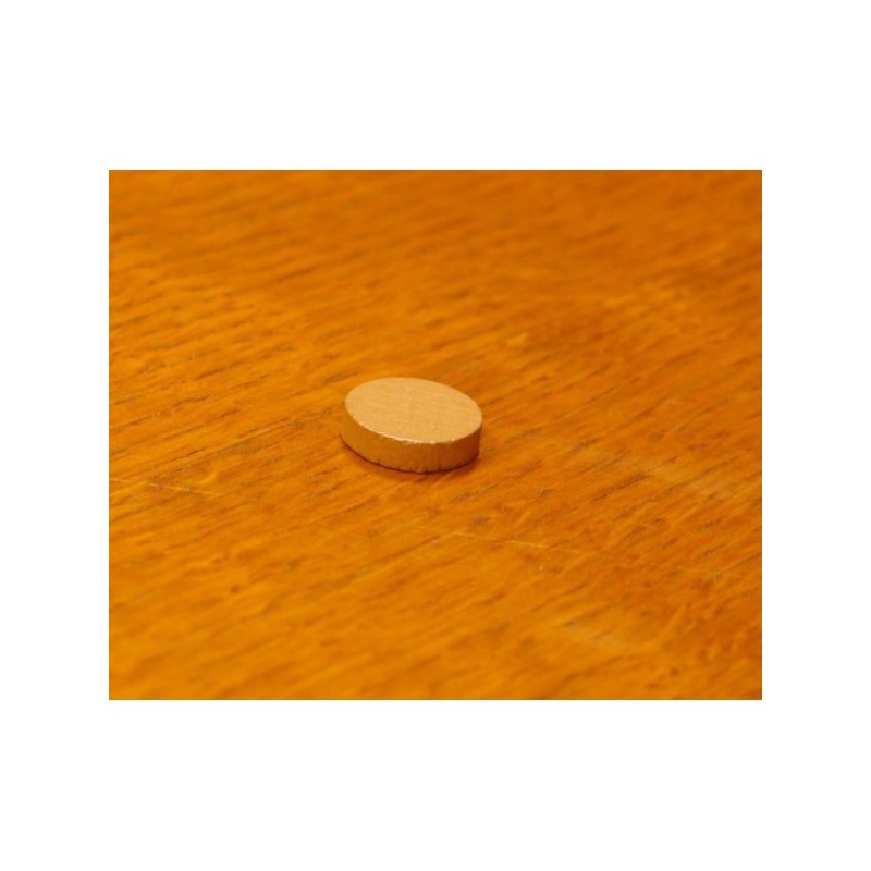 Token rotondo 15x4mm marrone chiaro - accessorio per giochi