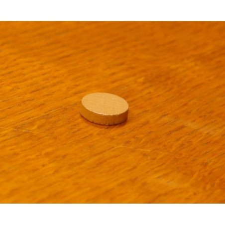 Token rotondo 15x4mm marrone chiaro