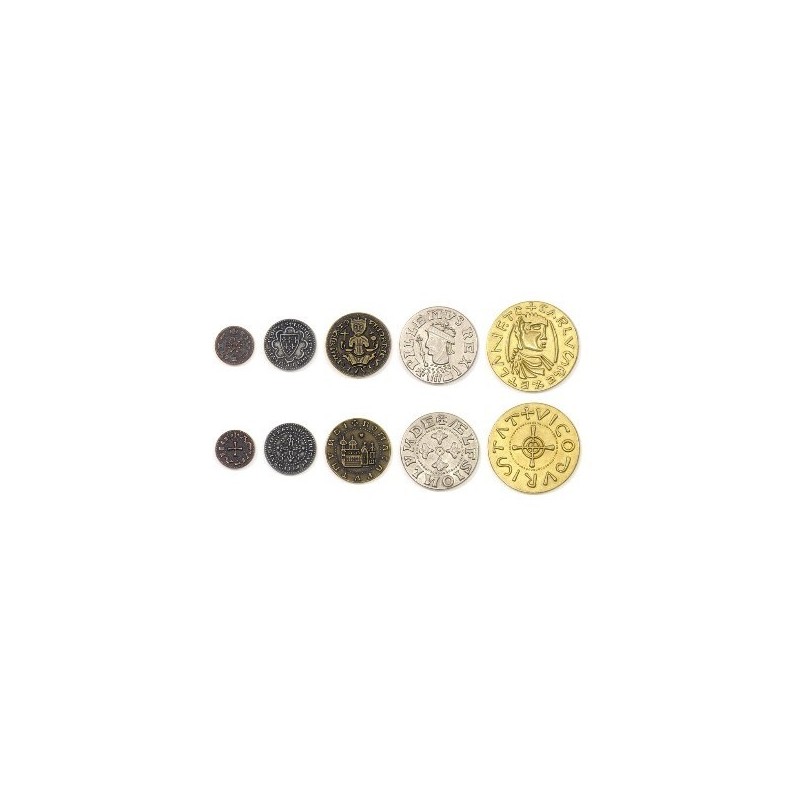 Monete Medievali in metallo (Metal Coins Middle Ages) - accessorio per giochi