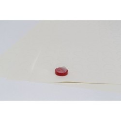 Etichette trasparenti per dischetti e pedine cilindriche (15 mm)